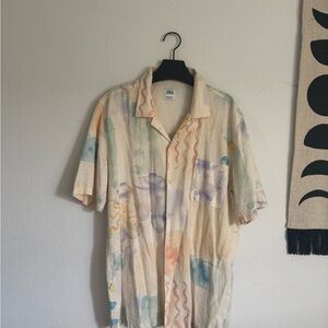 Colorful Abstract Print Shirt